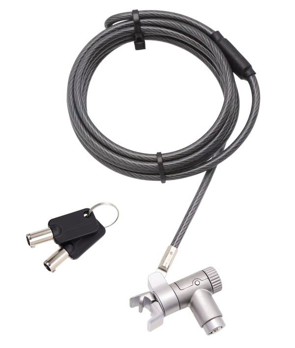 DLH DY-CS5450 kaapelilukko Harmaa, Musta 2 m