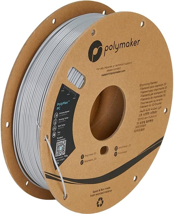 Pikkukuva 1 / 4: Polymaker PC02005 3D-tulostusmateriaali Polykarbonaatti (PC) Harmaa 750 g