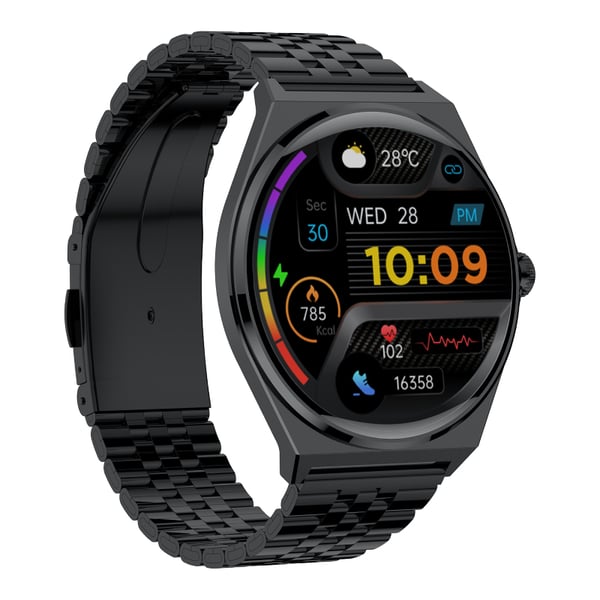 Miniatyrbillede 6 af 7: MaxCom Ecowatch 5 3,63 cm (1.43") AMOLED 45.5 mm Digital 466 x 466 pixel Sort