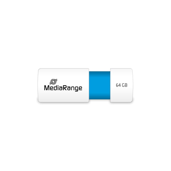 MediaRange USB Stick 64GB MR974 USB-sticka USB Type-A 2.0 Blå, Vit