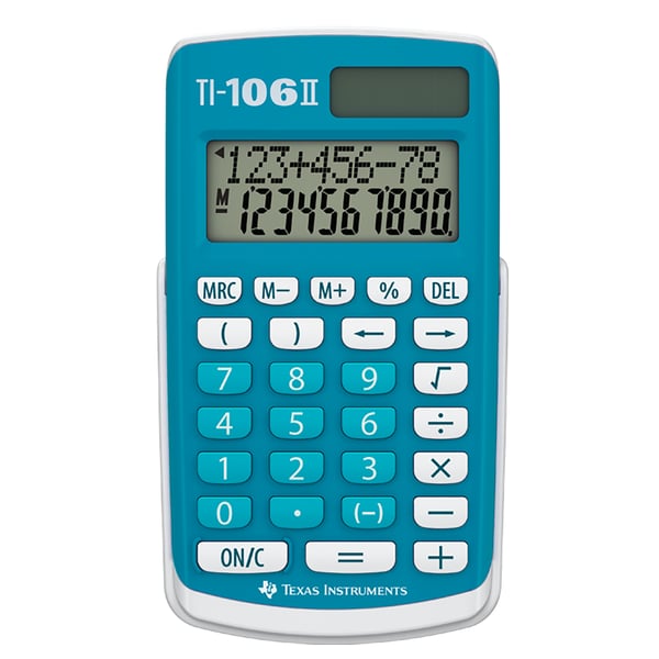 Texas Instruments TI-106 II laskin Työpöytä Perus Turkoosi, Valkoinen