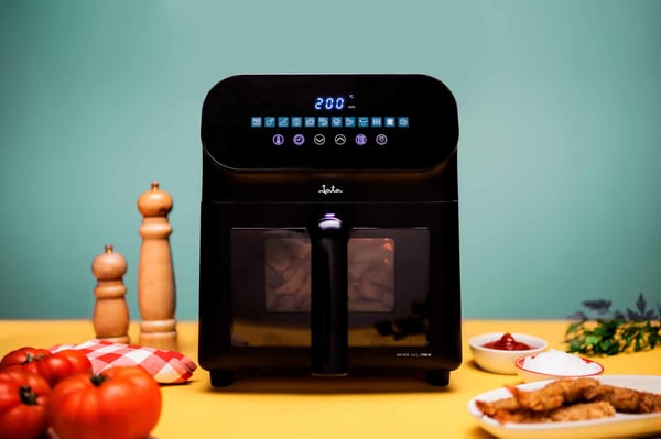 Miniatyrbild 2 av 7: JATA JEFR1230 fritös Single 6,2 l Fristående 1700 W Varmluftsfritös Svart