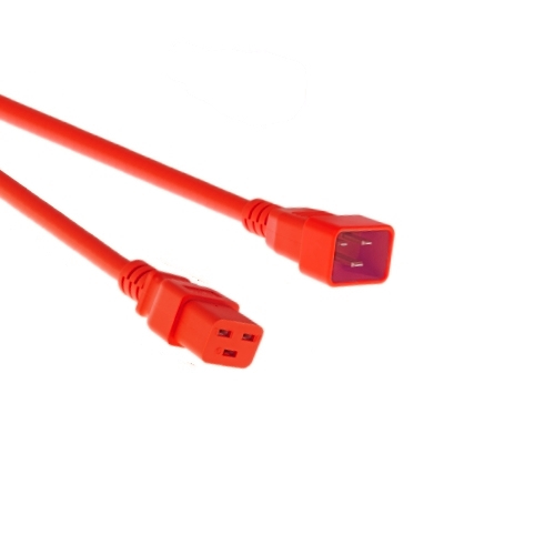 EECONN S12A-000-54309 strömkablar Röd 3 m C20 coupler C19 coupler