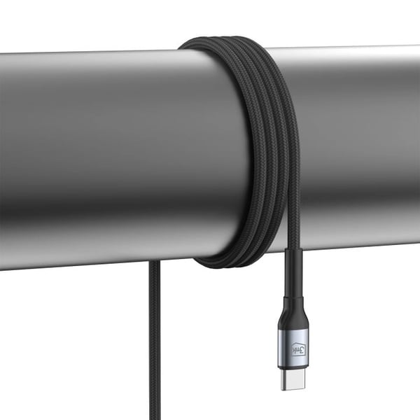 Kaapeli 3MK Hyper Cable N-SARJA USB-C–USB-C 2m 20V/3A 60W pyörivä musta