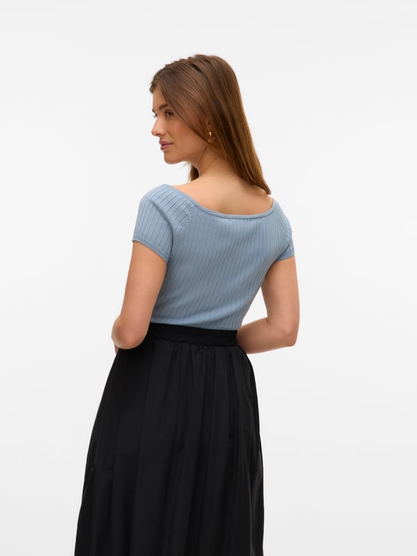 Vero Moda VMPOPPY Top Tanktop Bådhals Kort ærme