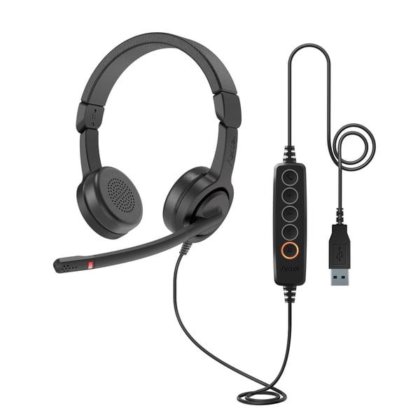 Axtel VOICE UC40 stereo USB-A Kuulokkeet Langallinen Pääpanta Toimisto/puhelukeskus USB A-tyyppi Musta
