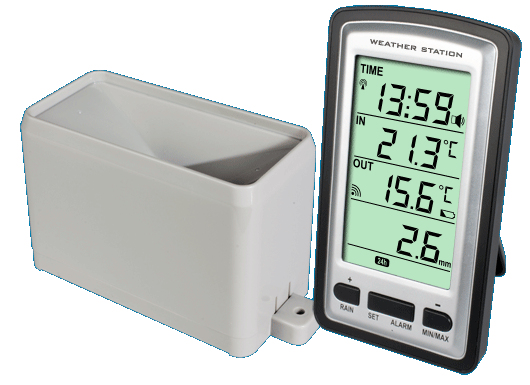 Alecto WS-1200 digital väderstation Svart, Grå