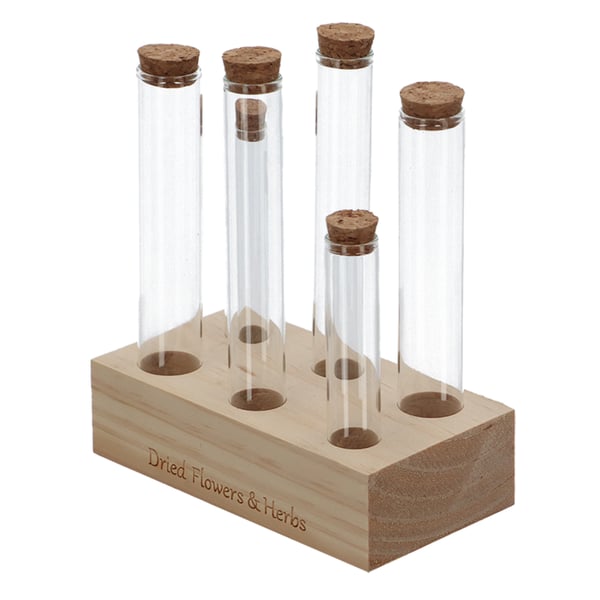 Esschert Design FH022 dekorativ flaske & krukke Transparent, Træ Glas 6 stk