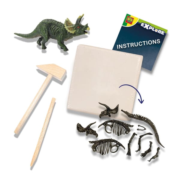 SES Creative Explore Dino and skeleton excavation 2 in 1 - Triceratops