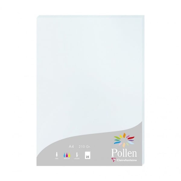 Clairefontaine Pollen datapapper A4 (210x297 mm) 25 ark Ljusblå