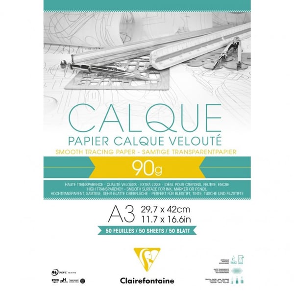 Miniatyrbillede 1 af 2: Clairefontaine 3329680971347 kalkerpapir