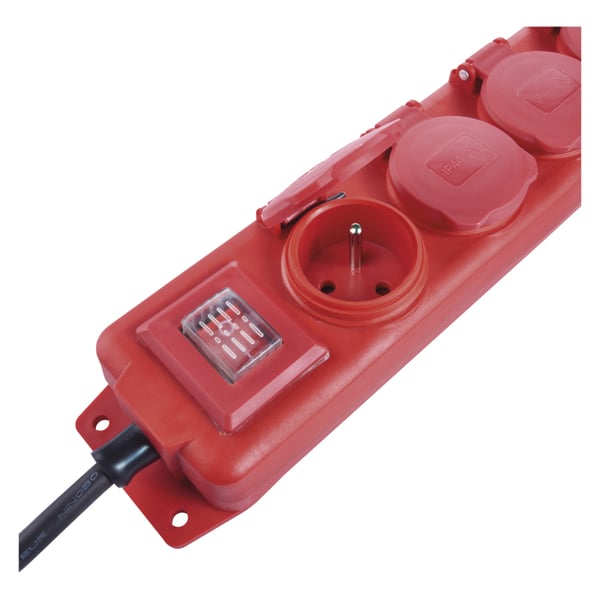 Emos P14131 Rød 4 AC stikkontakt(er) 250 V 3 m