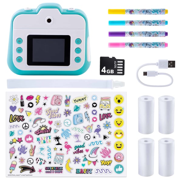 Miniatyrbillede 7 af 11: Canal Toys Photo Creator Instant Camera Turkis, Hvid