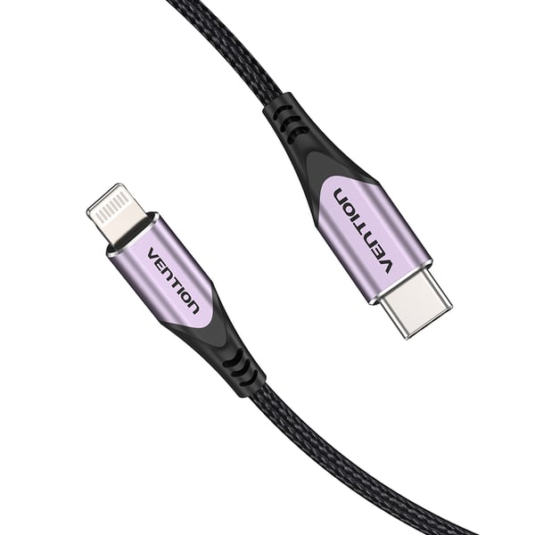 Vention TACVF matkapuhelimen kaapeli Musta, Purppura 1 m USB C Lightning