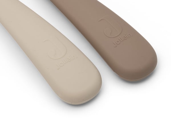 Jollein 710-001-68187 taaperon ruokailuväline Pikkulasten lusikka Luonnollinen Silikoni