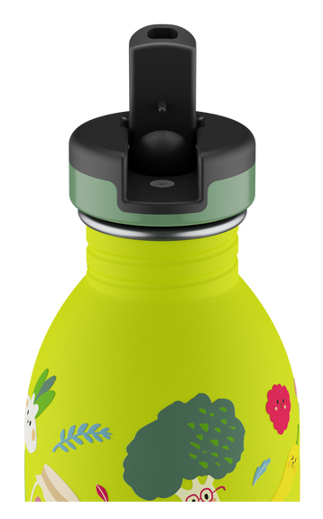 24Bottles Veggie Friends Dagligt forbrug 500 ml Silikone, Rustfrit stål Lysegrøn