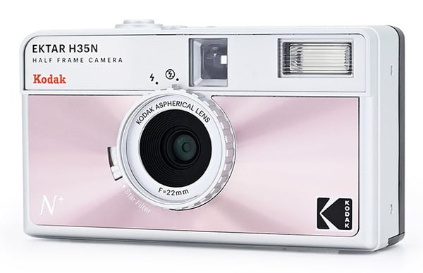 Pikkukuva 2 / 10: Kodak EKTAR H35N Kompakti filmikamera 35 mm Vaaleanpunainen, Hopea