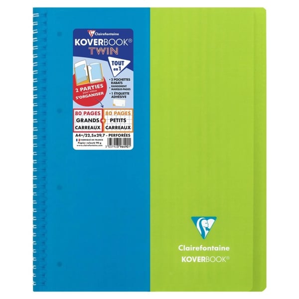 Miniatyrbillede 1 af 7: Clairefontaine 396490C blok og notesblok 160 ark Forskellige farver