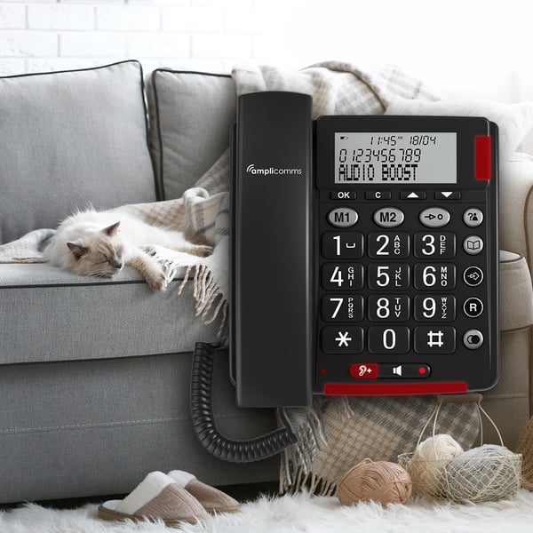 amplicomms Bigtel 48 Plus Analog telefon Nummervisning Mørkegrå