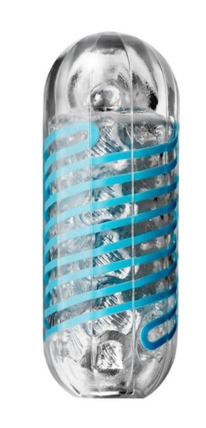 Tenga Spinner Tetra 01 Lomme masturbator Blå, Transparent Elastomer
