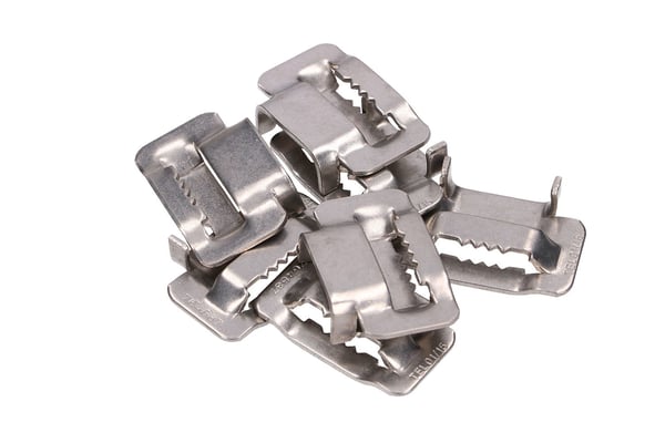 Extralink CLAMP FOR STEEL STRAP 20MM WITH JAGS Endeklemme 2 cm Rustfrit stål