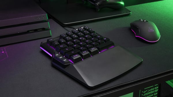 Miniatyrbillede 4 af 5: The G-Lab Keyz Thorium tastatur Spil AZERTY Sort