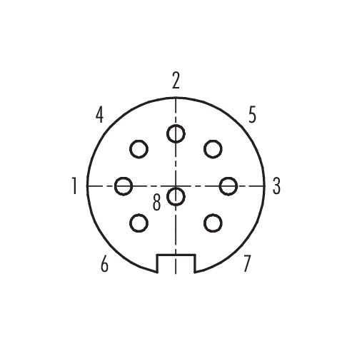 Miniatyrbillede 3 af 4: BINDER 99-4830-00-08 kabelsamler Push Pull