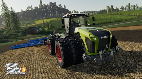 Focus Entertainment Farming Simulator 19 - Extension Platinum Platina Saksa, Englanti, Yksinkertaistettu kiina, Korea, Espanja, Ranska, Unkari, Italia, Japani, Hollanti, Puola, Portugali, Romania, Venäjä, Tšekki, Turkki PC