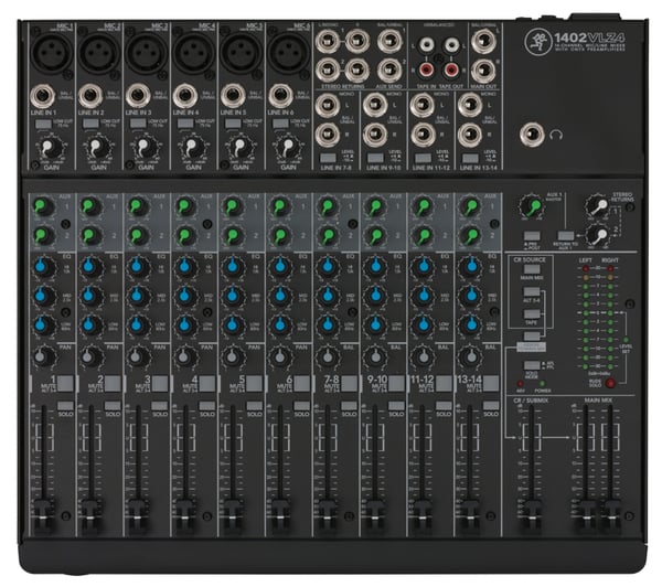 Miniatyrbillede 2 af 6: Mackie 1402VLZ4 14 kanaler 20 - 50000 Hz Sort