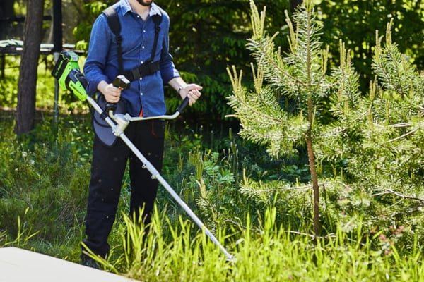Miniatyrbild 5 av 6: Greenworks GR2105707 röjsåg och grästrimmer Batteri Grön