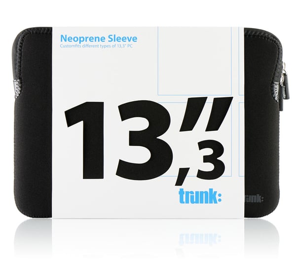 Miniatyrbillede 1 af 8: Trunk TR-PC13-BLK taske og etui til laptop 33,8 cm (13.3") Sort