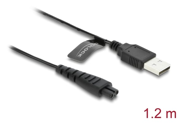 Miniatyrbild 2 av 2: DeLOCK 90985 strömkablar Svart 1,2 m USB A 2-stift