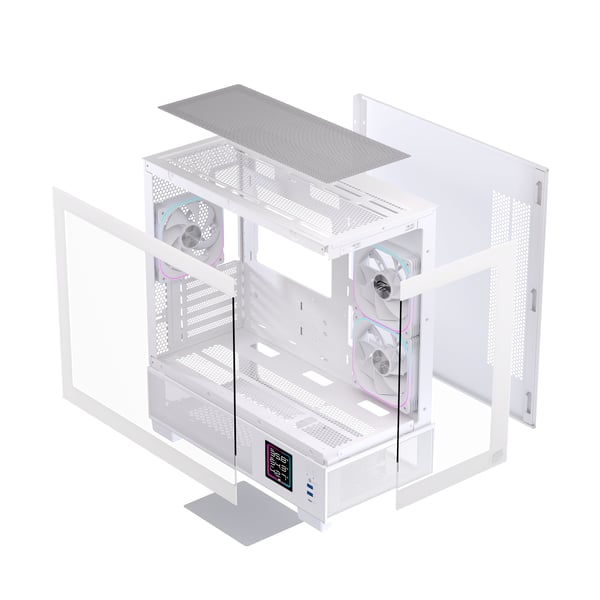 Miniatyrbillede 5 af 9: Einarex EXCS-SM-51DR-W computeretui Micro Tower Hvid