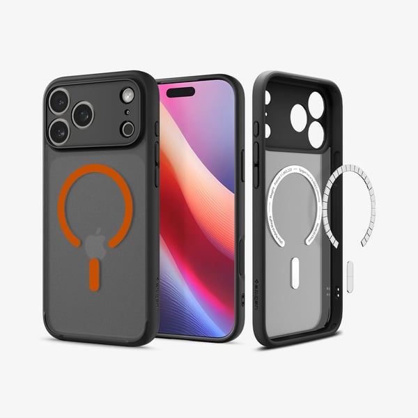 Miniatyrbild 6 av 6: Spigen Ultra Hybrid (MagFit) mobiltelefonfodral 16 cm (6.3") Mobilskal Svart, Orange