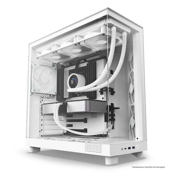 Miniatyrbild 15 av 16: NZXT H6 Flow Midi Tower Vit