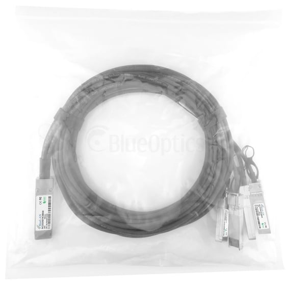 Miniatyrbillede 5 af 9: BlueOptics CPAC-TR-40SPLIT-QSFP-3M-BL InfiniBand og fiberoptisk kabel 4xSFP+ Koral, Sølv