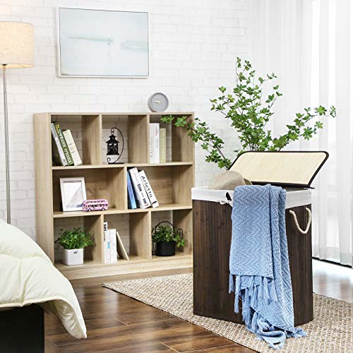Pikkukuva 6 / 8: Songmics LCB72Z pyykkikori ABS-synteettinen, Bamboo, Puuvilla, Silitysrauta, vaneri Ruskea
