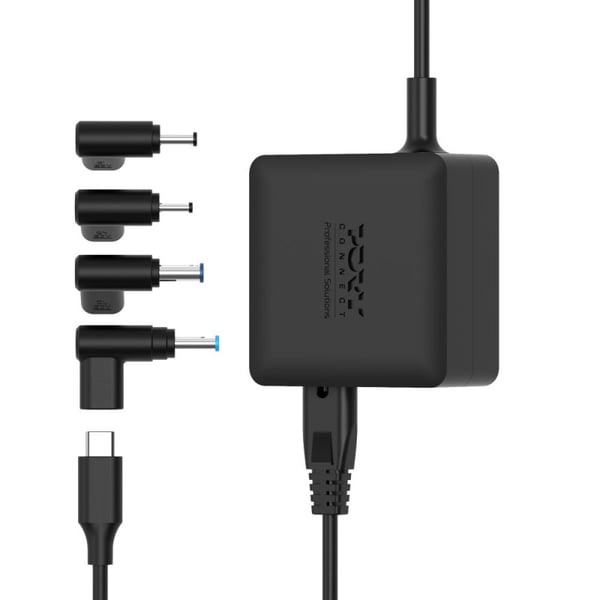 Port Designs 904065ASEU strømadapter og vekselret Indendørs 65 W Sort