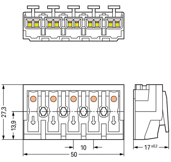 Miniatyrbillede 2 af 3: Wago 294-4005 kabelsamler Hvid