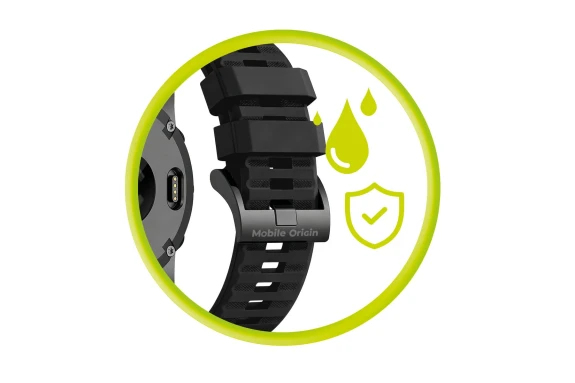 Mobile Origin MO-ESS-26-BLK Smart bærbart (wearable) tilbehør Rem Sort Silikone