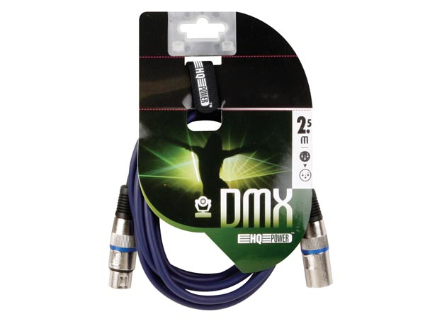 HQ Power Professional DMX 2.5m ljudkabel 2,5 m XLR (3-pin) Svart