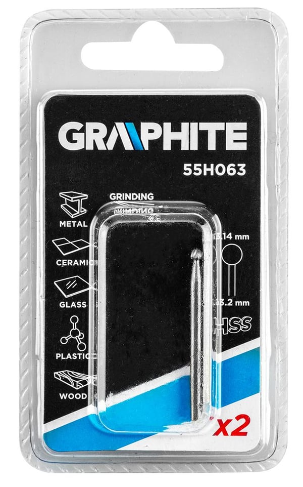 Miniatyrbild 1 av 2: Graphite 55H063 tillbehör till borrmaskin 2 styck