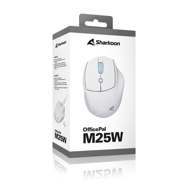 Miniatyrbillede 8 af 8: Sharkoon OfficePal M25W hvid - Mus - 4.000 dpi