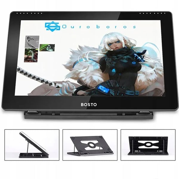 BOSTO Graphic Tablet BT-16HDT piirtopöytä Musta 5080 lpi 345 x 194 mm USB