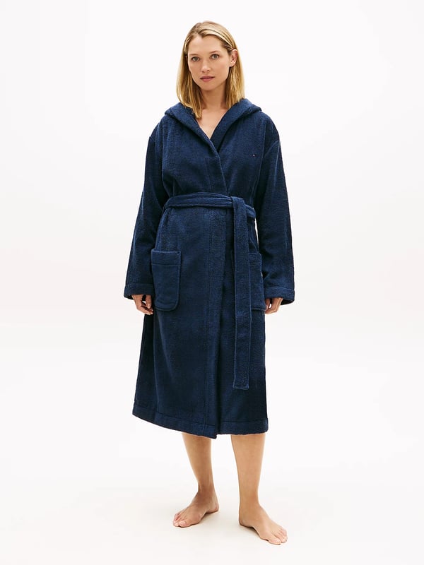 Pikkukuva 1 / 5: Tommy Hilfiger Essential Flag Embroidery Hooded Bathrobe Puuvilla