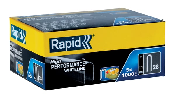 Miniatyrbild 1 av 5: Rapid Nr. 28 Kabelklammer Vit 11 mm