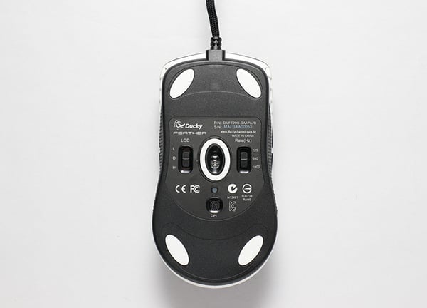 Ducky Feather mus Spil Ambidextrous USB Type-A Optisk 16000 dpi