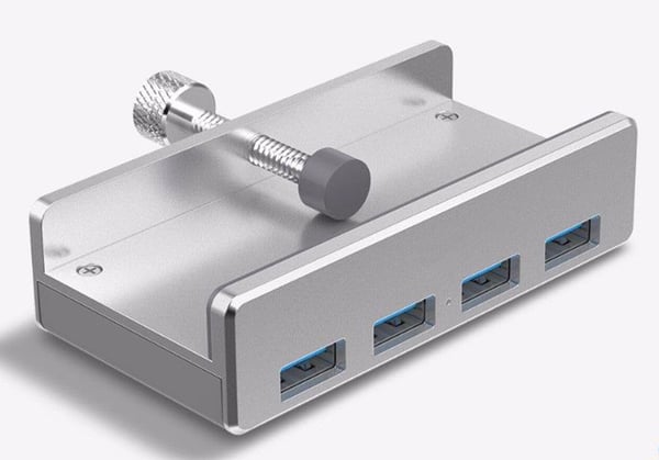 ALLNET ALL-USB3-HUB-4-CLIP interface hub USB 3.2 Gen 1 (3.1 Gen 1) Type-A 5000 Mbit/s Sølv