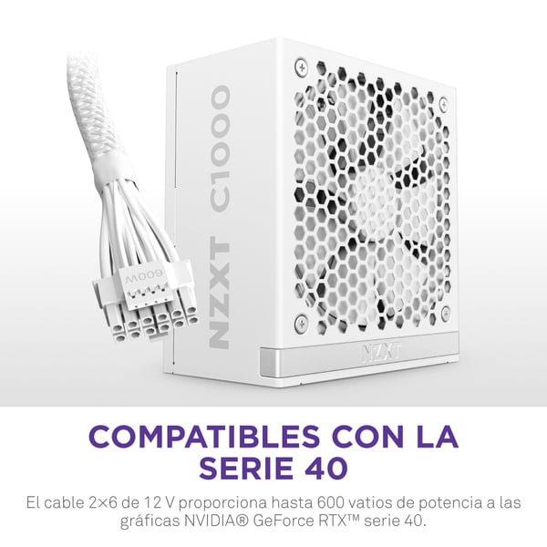 NZXT C1000 Gold ATX 3.1 strömförsörjningsenheter 1000 W 24-pin ATX Vit