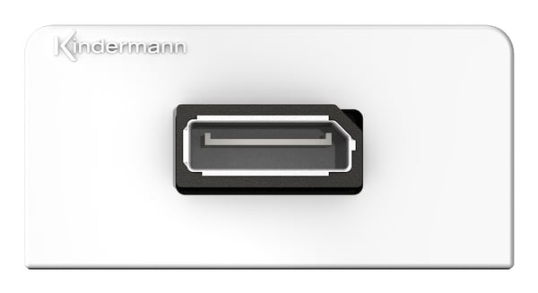 Miniatyrbillede 1 af 2: Kindermann 7456 000 588 stikkontakt DisplayPort Hvid